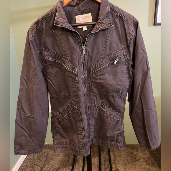 Lucky brand Distressed Gray Utility Jacket Size Small - Picture 4 of 8